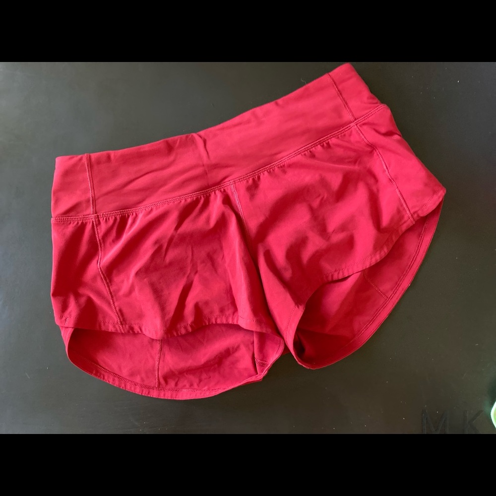 lululemon maroon Speed Short